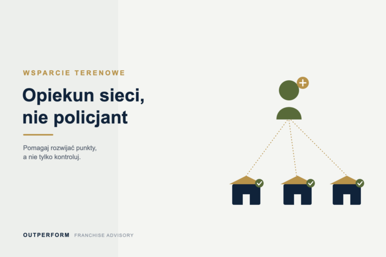 Opiekun sieci wspiera punkty franczyzowe, wsparcie terenowe zamiast kontroli