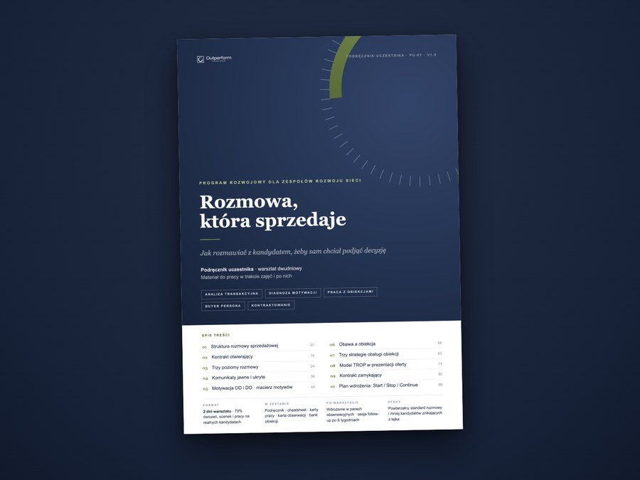 Podręcznik uczestnika – Rozmowa, która sprzedaje